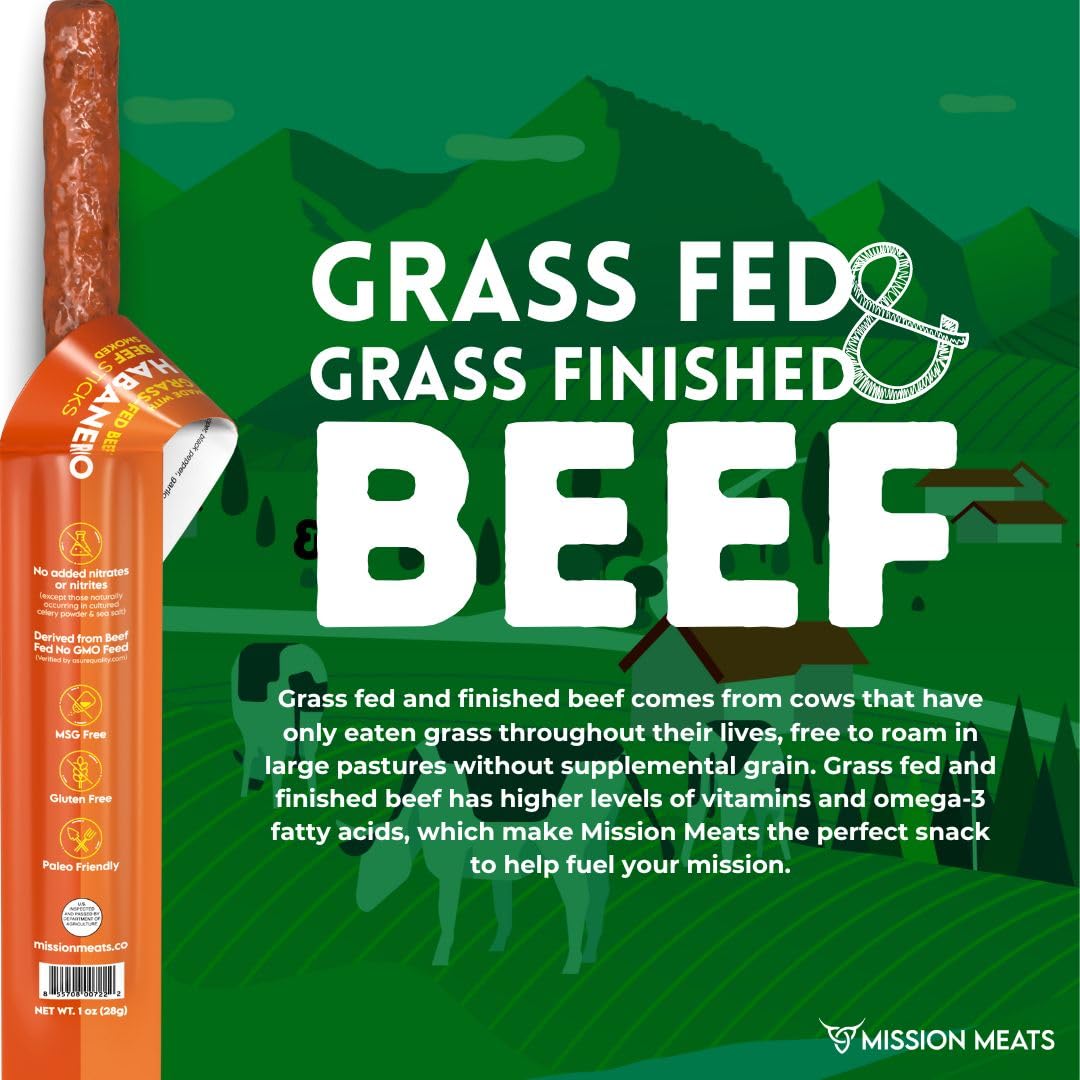 Grass Fed Beef Sticks, Habanero