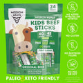 Kids Beef Sticks (100% Grass Fed & Pasture Raised Beef, Sugar & Allergen Free)