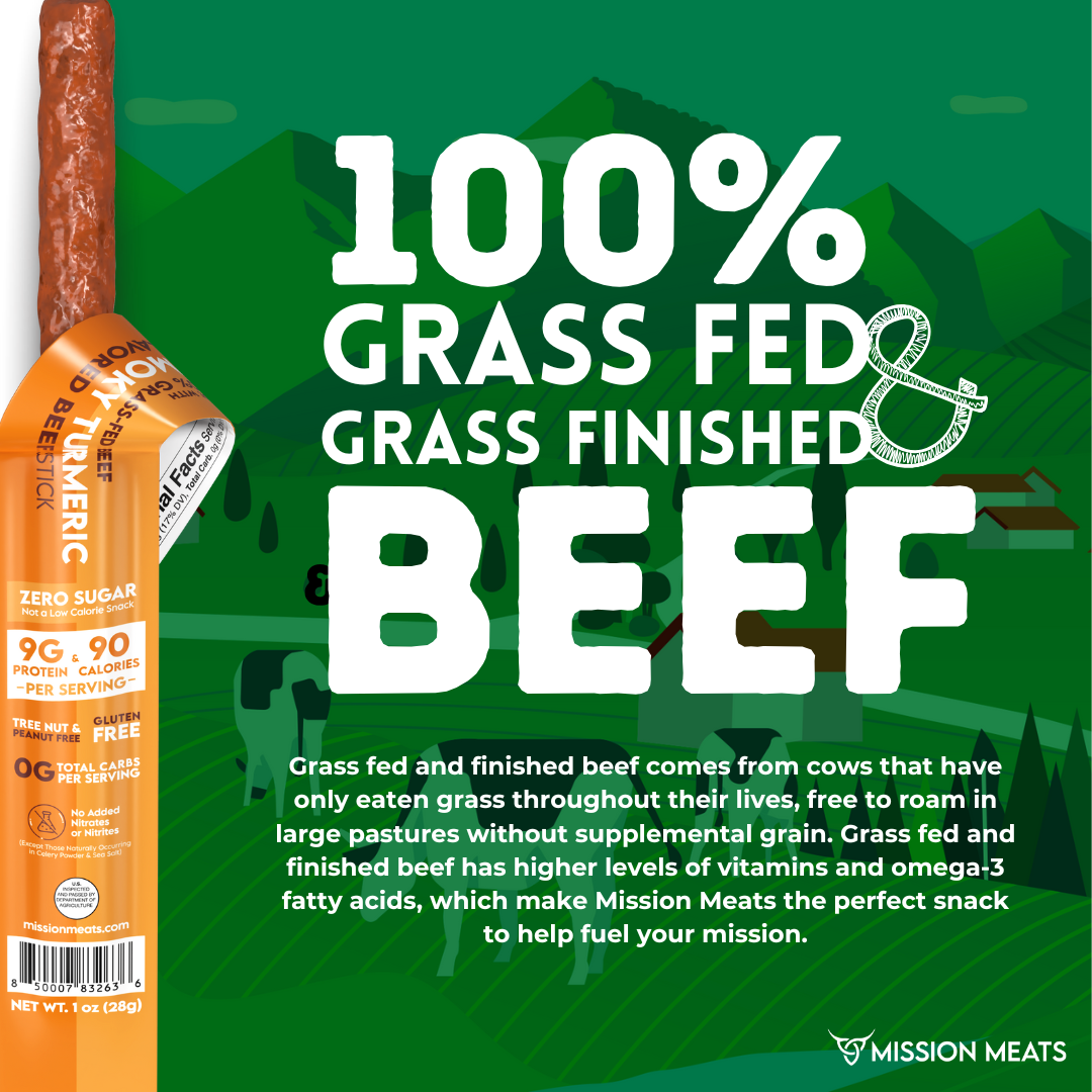 Grass-Fed Beef Sticks, Smoky Turmeric